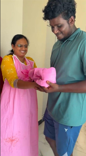 Newborn baby wrapped with care at Sri Sai Clinic & Scans