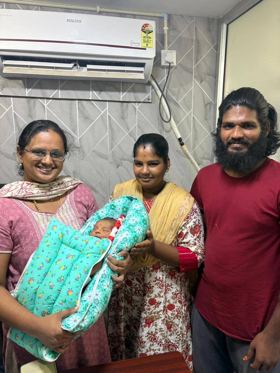 Baby announcement shared by an infertility treatment patient of Sri Sai Clinic & Scans